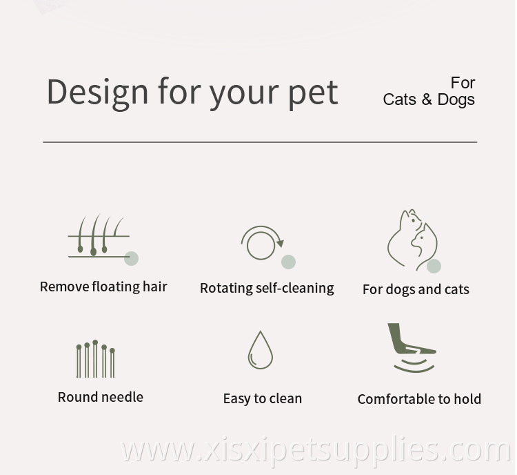 Factory Wholesale Rotate Self Cleaning Pet Comb Brush Cat Dog Grooming Brush With Sticky Beads